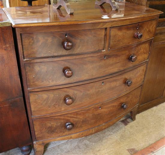 Regency mahogany bow fronted chest